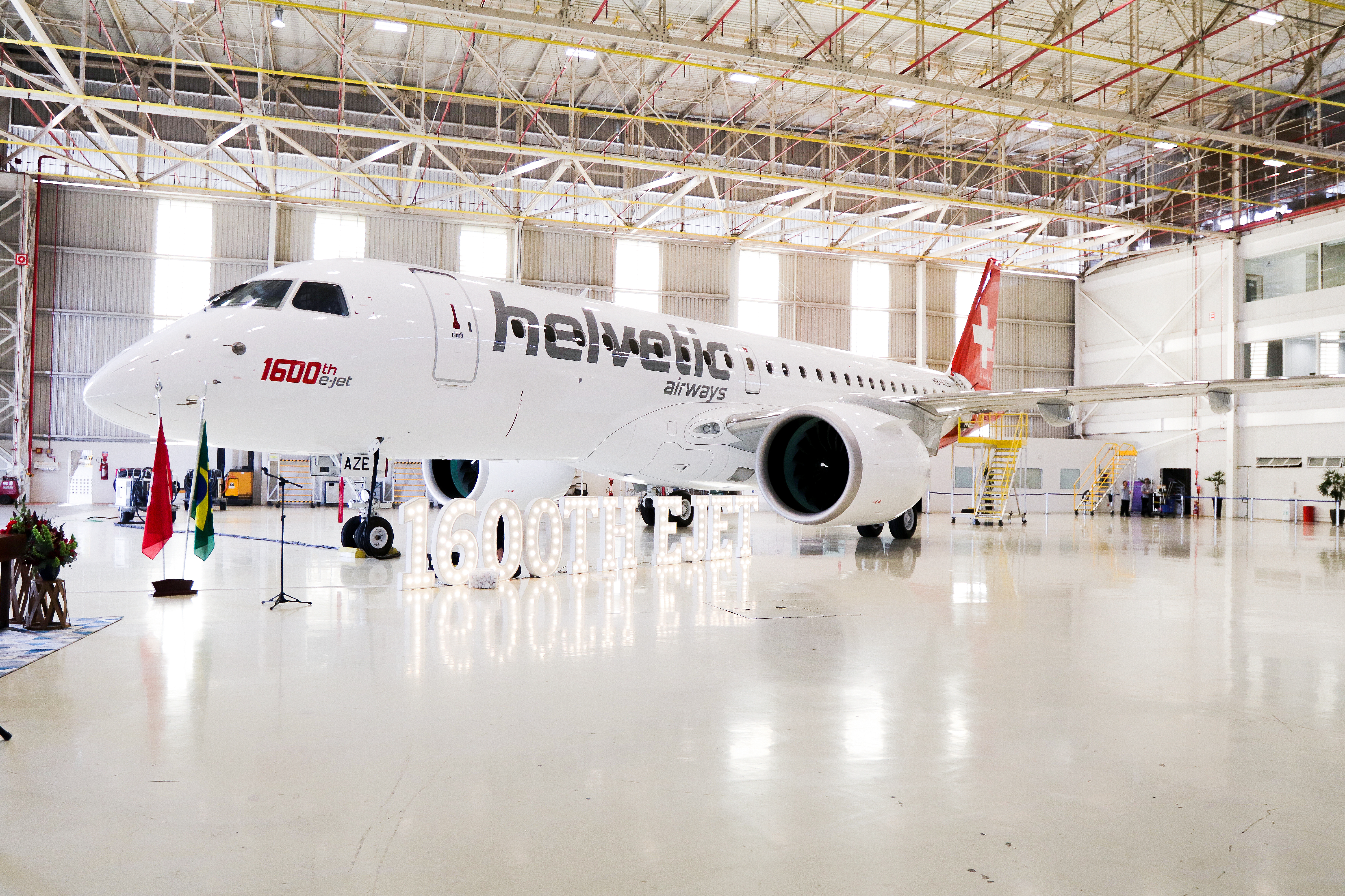Embraer’s 1,600th E-Jet delivered to Helvetic Airways