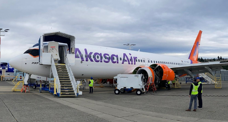Akasa Air receives five Boeing 737 MAX 8 aircraft on lease
